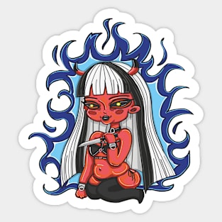 devil hoe Sticker